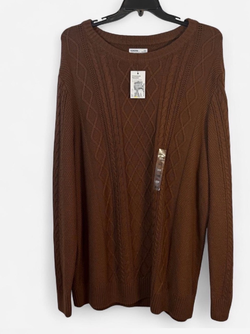 NWT - Sonoma Cable Knit Men's Sweater - Brown